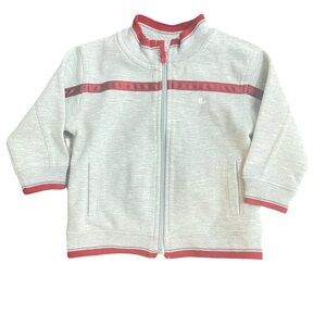 Vintage Athletic Works Gray and Red Zip-Up Sweatshirt